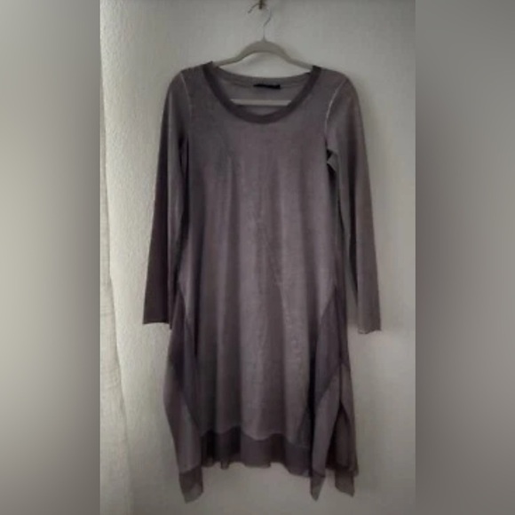 Luukaa heather asymmetric cotton jersey tunic/dress size 8 US - Picture 9 of 10